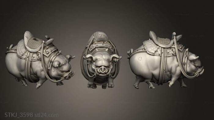 Animal figurines (STKJ_3598) 3D models for cnc