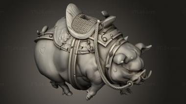 Animal figurines (GOBLINS Characters Boss King Kriser goblin pig, STKJ_3598) 3D models for cnc