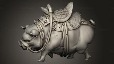 Animal figurines (GOBLINS Characters Boss King Kriser goblin pig, STKJ_3598) 3D models for cnc