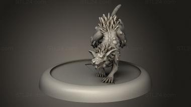 Animal figurines (Bushido The Cult Yurei Plague Rats, STKJ_3620) 3D models for cnc