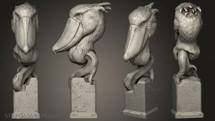 Animal figurines (African animals shoebill, STKJ_3636) 3D models for cnc