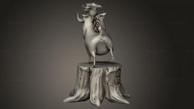 Animal figurines (Byanca young mage and Buzz Lightyear Pumbaa The Lion King pumbaa, STKJ_3640) 3D models for cnc