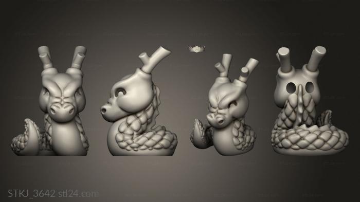 Animal figurines (Cali Dragon, STKJ_3642) 3D models for cnc