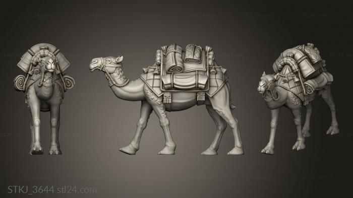 Animal figurines (camels CAMEL GEAR, STKJ_3644) 3D models for cnc