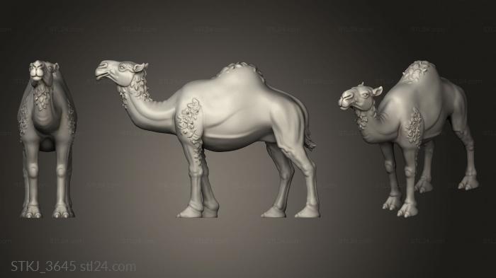 Animal figurines (camels CAMEL NAKED, STKJ_3645) 3D models for cnc