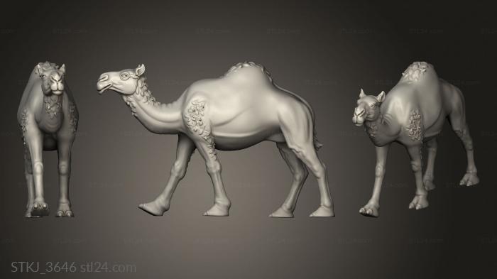 Animal figurines (camels CAMEL NAKED, STKJ_3646) 3D models for cnc