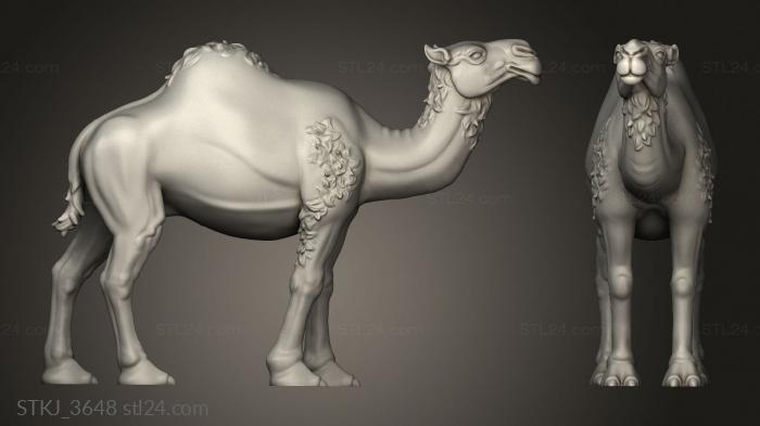 Animal figurines (CAMELS CAMEL NAKED, STKJ_3648) 3D models for cnc