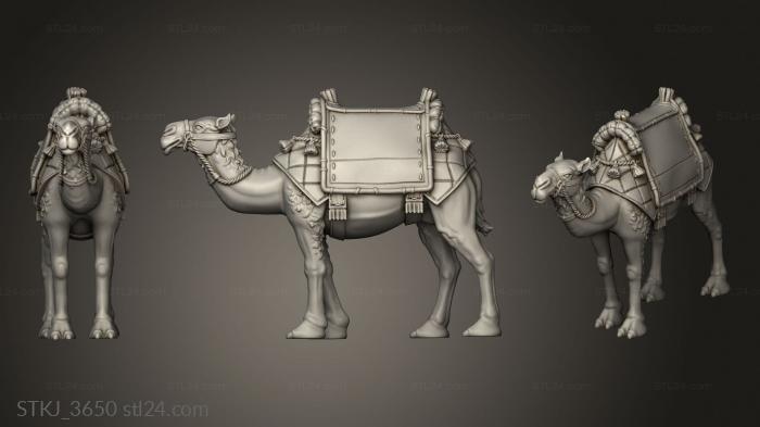 Animal figurines (camels CAMEL SADDLE, STKJ_3650) 3D models for cnc