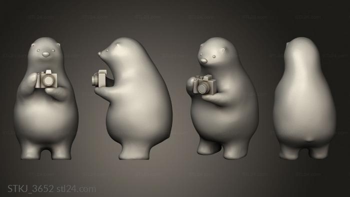 Animal figurines (Camera Polar Bears KUMATY Holding, STKJ_3652) 3D models for cnc