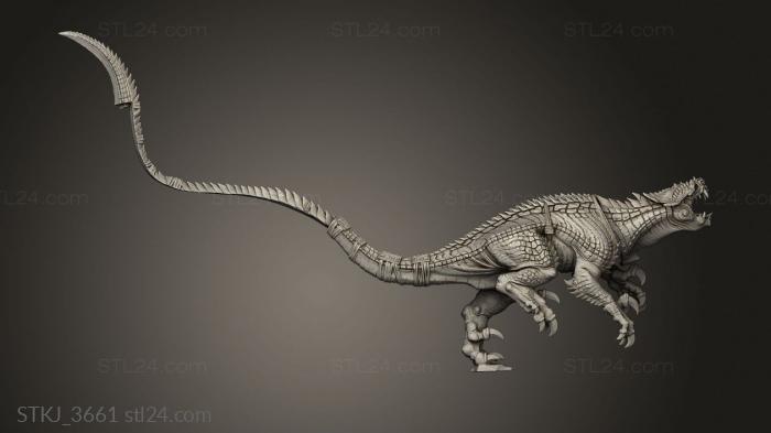 Animal figurines (carnosaur troglodon Red, STKJ_3661) 3D models for cnc