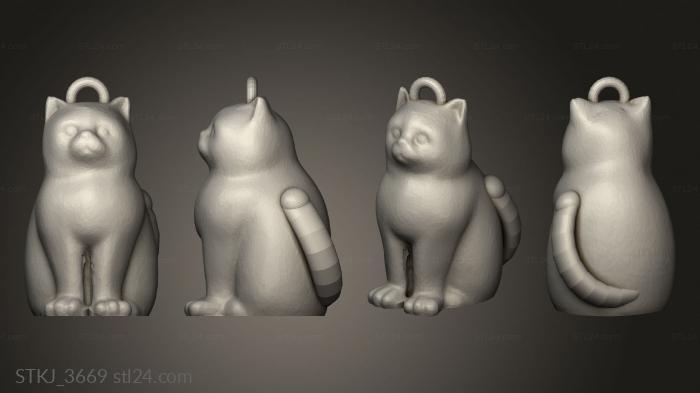 Animal figurines (cat, STKJ_3669) 3D models for cnc