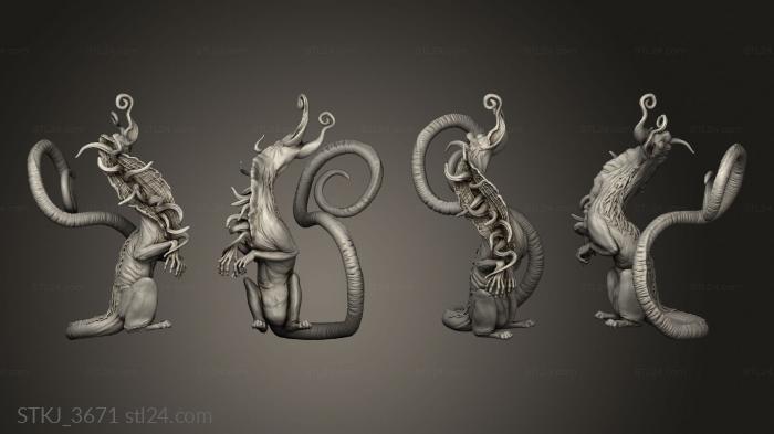 Animal figurines (Cat Mouthy, STKJ_3671) 3D models for cnc