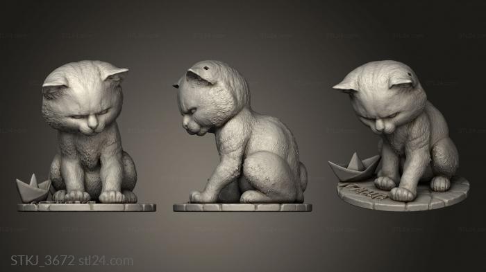 Animal figurines (Cat Pennywise Balao, STKJ_3672) 3D models for cnc