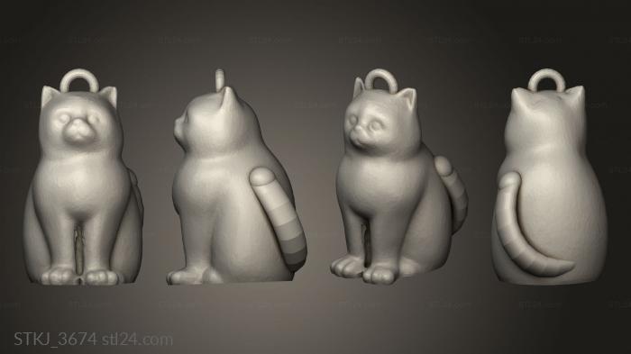 Animal figurines (cat, STKJ_3674) 3D models for cnc