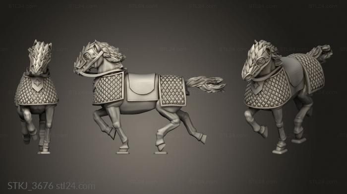 Animal figurines (Cataphract Horse, STKJ_3676) 3D models for cnc