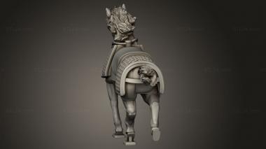 Animal figurines (Cataphract Horse, STKJ_3676) 3D models for cnc