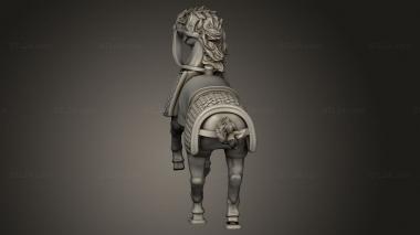 Animal figurines (Cataphract Horse, STKJ_3677) 3D models for cnc