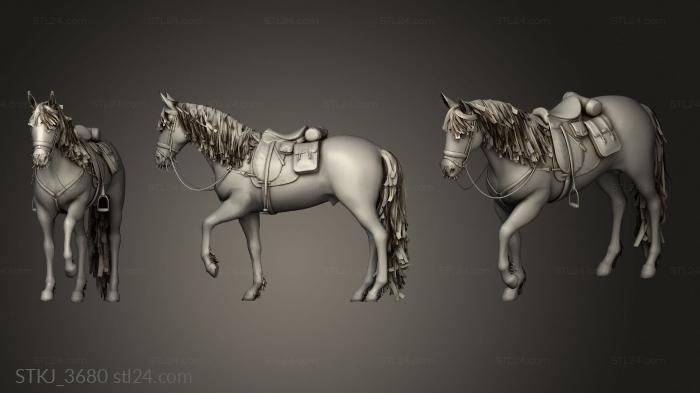 Animal figurines (CAVALO Game Horse, STKJ_3680) 3D models for cnc