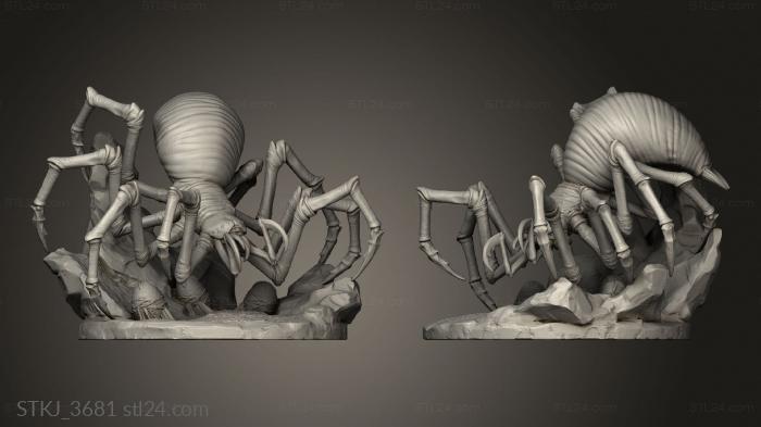 Animal figurines (Cave spiders Spider, STKJ_3681) 3D models for cnc