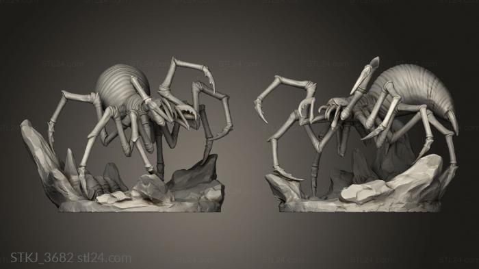 Animal figurines (Cave spiders Spider, STKJ_3682) 3D models for cnc