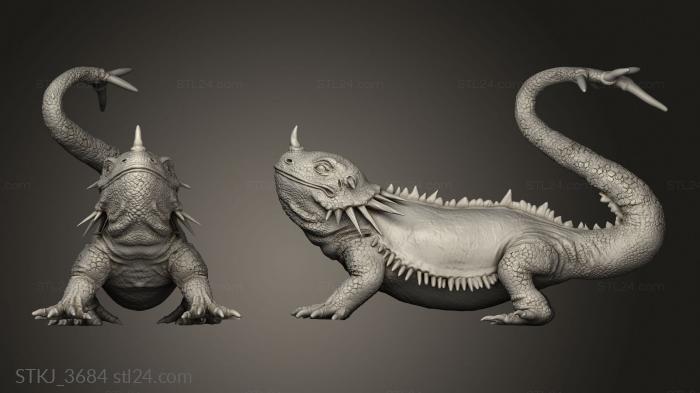 Animal figurines (Caves Despair Giant Cave Lizard, STKJ_3684) 3D models for cnc