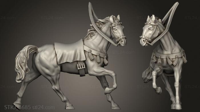 Animal figurines (Century Spanish Battlefield George Horse, STKJ_3685) 3D models for cnc