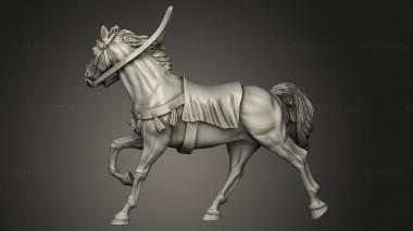 Animal figurines (Century Spanish Battlefield George Horse, STKJ_3685) 3D models for cnc