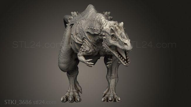 Animal figurines (Ceratosaurus, STKJ_3686) 3D models for cnc