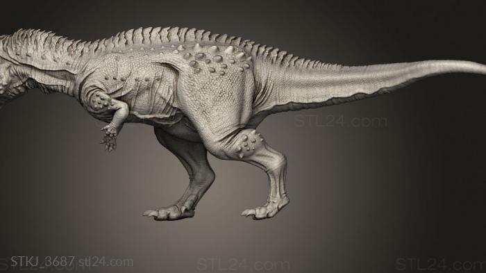 Animal figurines (Ceratosaurus, STKJ_3687) 3D models for cnc