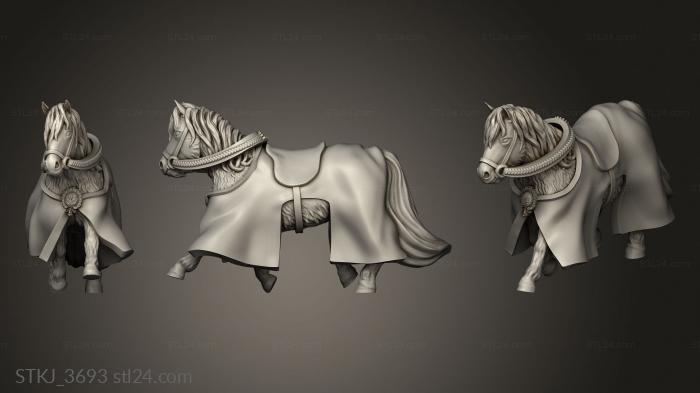 Animal figurines (Chapter halfling war pony, STKJ_3693) 3D models for cnc