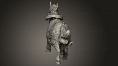 Animal figurines (Chapter halfling war pony, STKJ_3695) 3D models for cnc