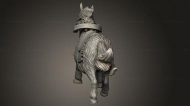 Animal figurines (Chapter halfling war pony, STKJ_3696) 3D models for cnc