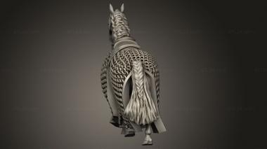 Animal figurines (Chapter Horses horse chainmail, STKJ_3697) 3D models for cnc