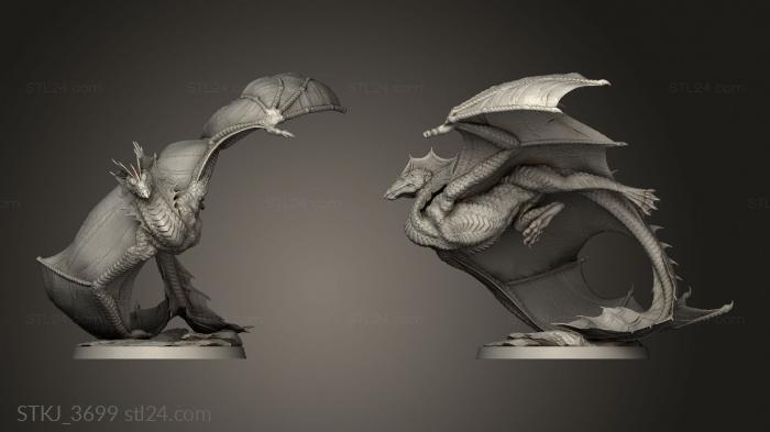 Animal figurines (Chapter Wyvern, STKJ_3699) 3D models for cnc