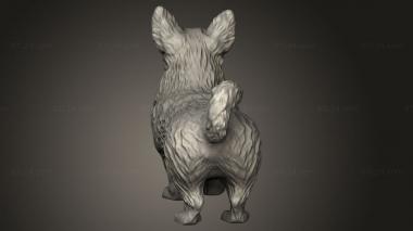 Animal figurines (corgi dog, STKJ_3700) 3D models for cnc