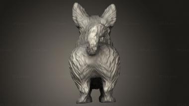 Animal figurines (corgi dog, STKJ_3701) 3D models for cnc