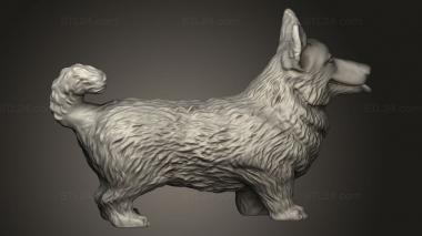 Animal figurines (corgi dog, STKJ_3701) 3D models for cnc