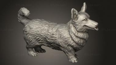 Animal figurines (corgi dog, STKJ_3702) 3D models for cnc