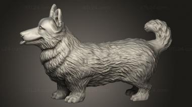 Animal figurines (corgi dog, STKJ_3702) 3D models for cnc