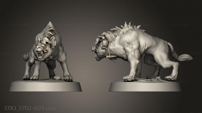 Animal figurines (Characters Hyena Shen ch, STKJ_3703) 3D models for cnc