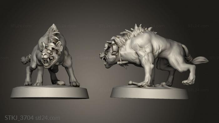 Animal figurines (Characters Hyena Shen ps, STKJ_3704) 3D models for cnc