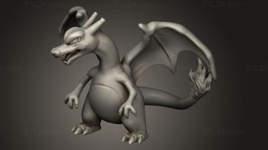 Animal figurines (Charizard Pokemon, STKJ_3709) 3D models for cnc