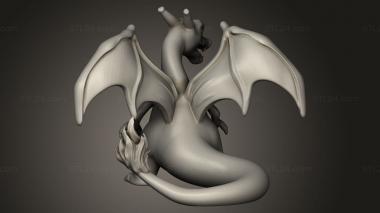 Animal figurines (Charizard Pokemon, STKJ_3709) 3D models for cnc