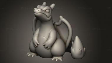 Animal figurines (Charizard, STKJ_3710) 3D models for cnc