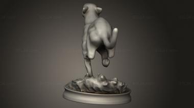 Animal figurines (Cheetah Statue, STKJ_3711) 3D models for cnc