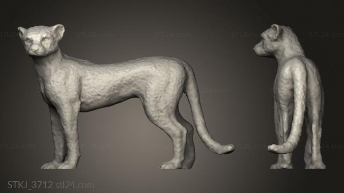 Animal figurines (Cheetah vd, STKJ_3712) 3D models for cnc