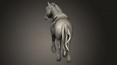 Animal figurines (Cheval corps avant, STKJ_3714) 3D models for cnc