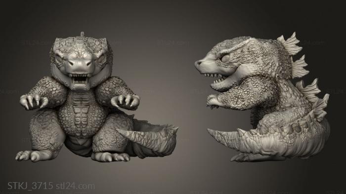 Animal figurines (Chibi KONZILLA GODZILLA, STKJ_3715) 3D models for cnc