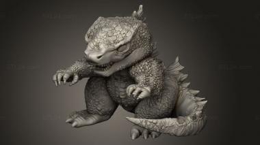 Animal figurines (Chibi KONZILLA GODZILLA, STKJ_3715) 3D models for cnc