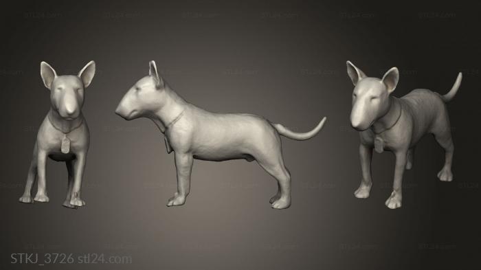 Animal figurines (chien, STKJ_3726) 3D models for cnc